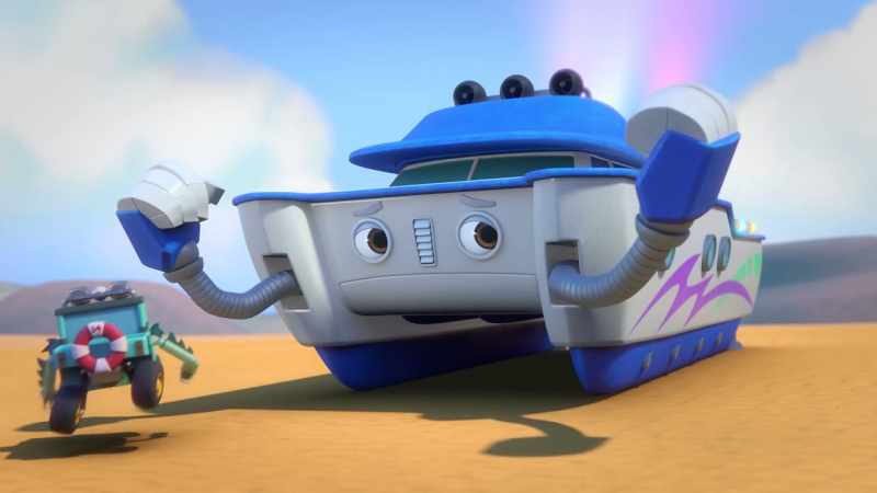 [engine revving]