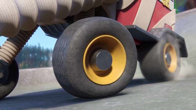 [engine revving]