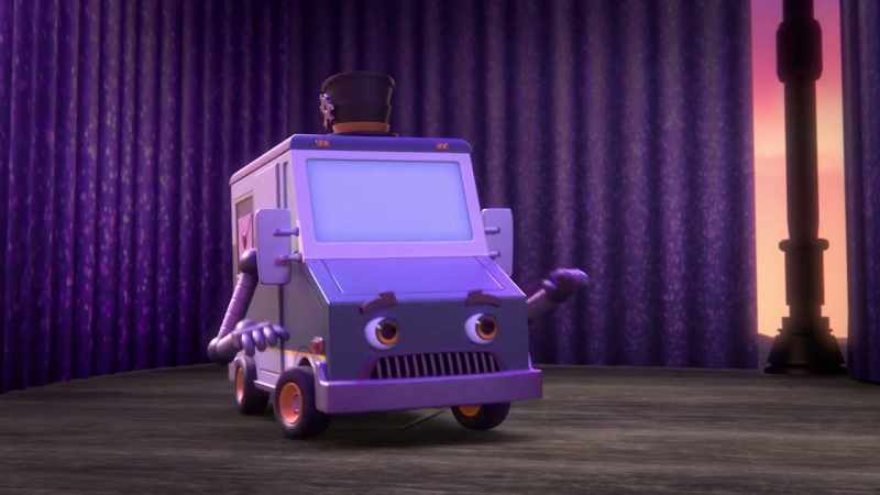 [engine revving]