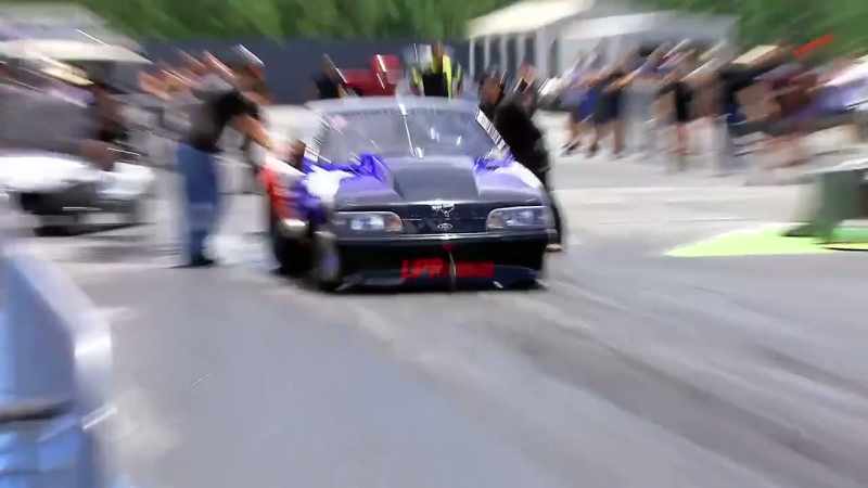 [engine revving]