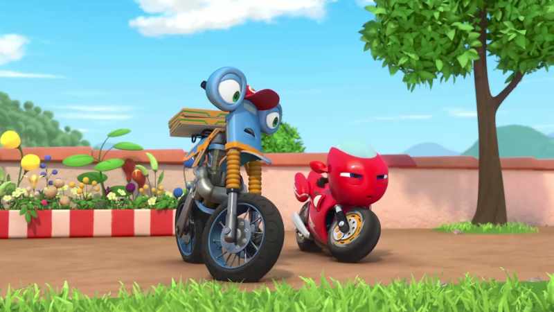 (engine revving)