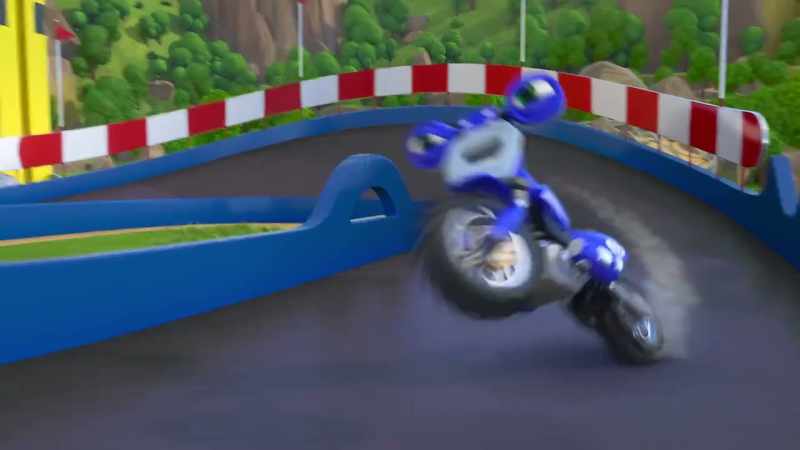 (engine revving)