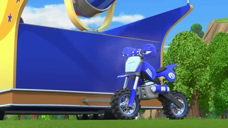 (engine revving)