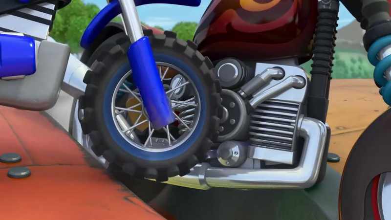 (engine revving)