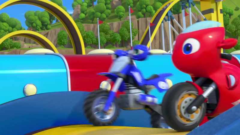 (engine revving)