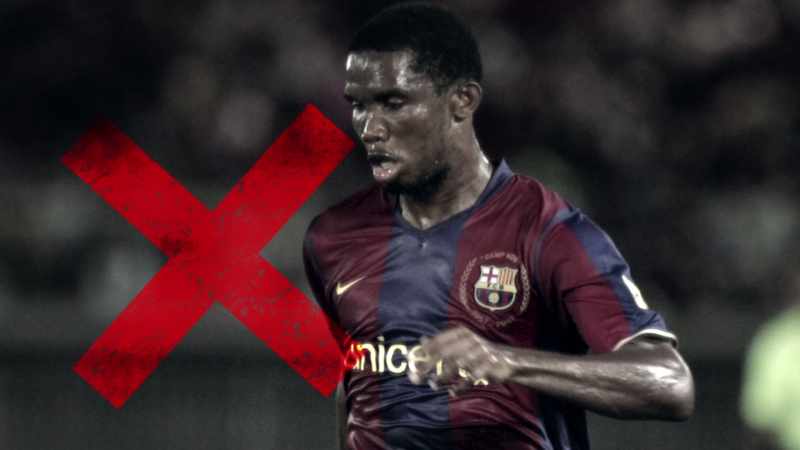 Eto'o, out! Or, at best, third choice striker