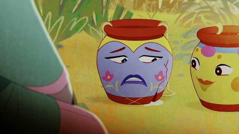 Every day, you make a long journey down to the stream with two pots