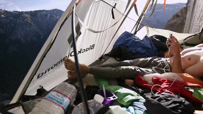 Every time I would look over in his portaledge