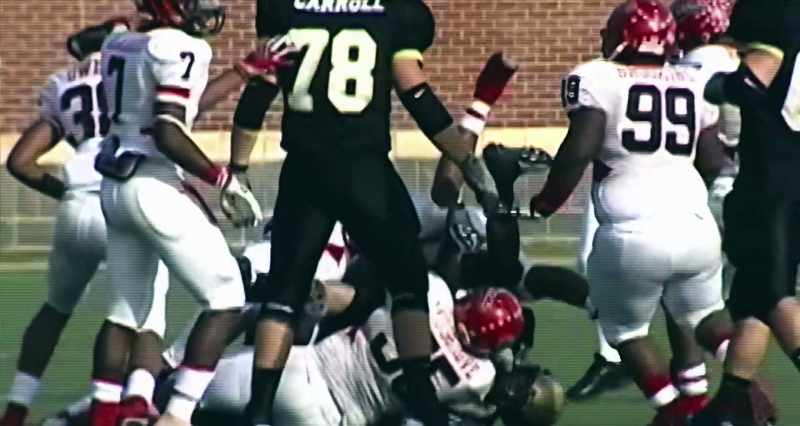 Everybody saw the late hit except the referee