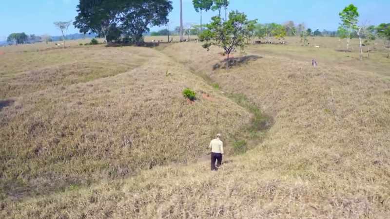 EXCAVATIONS AT THE GEOGLYPH HAVE REVEALED