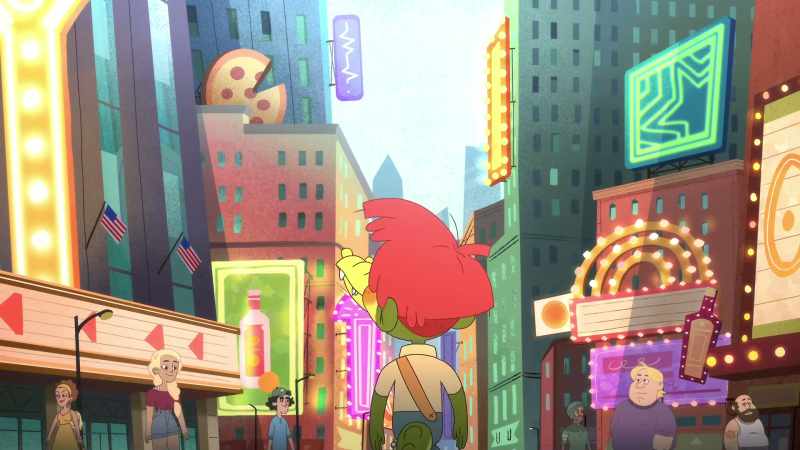 [exciting dance music playing]