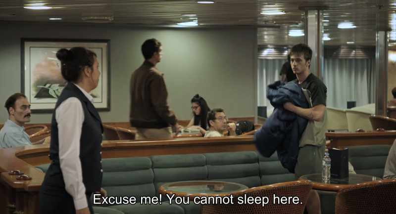 Excuse me! You cannot sleep here!