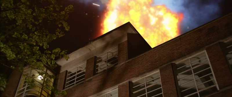 [explosion booming]