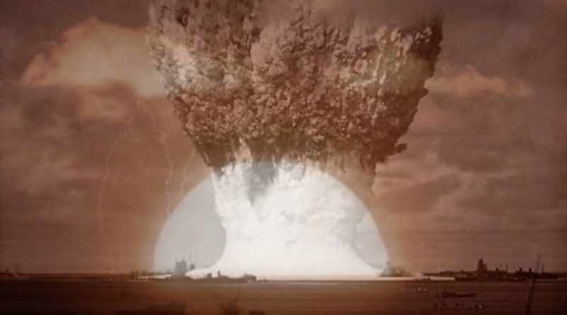 (explosion booms)