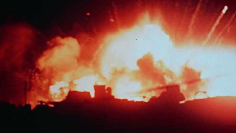 [explosions]