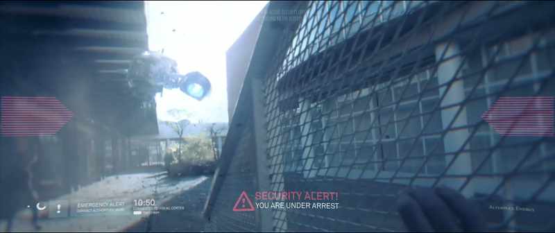 Face the drone and place your weapon on the ground