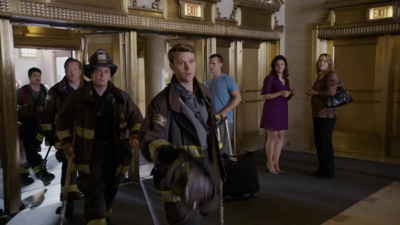 Family's in elevator four