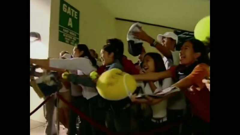 [fans cheering]