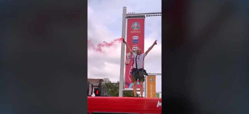 [fans cheering]