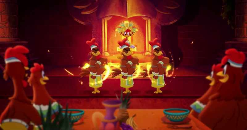 (fast-paced drumming)