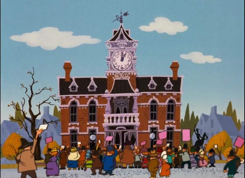 FATHER MOUSE' While people stormed the village hall