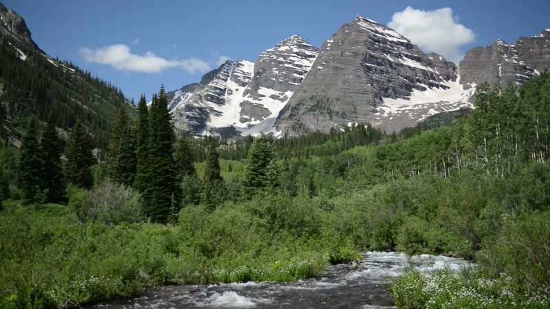 Fed by melting snow in the Rocky Mountains