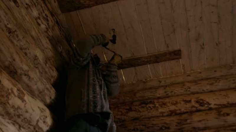 Feels good augering a hole with his tools