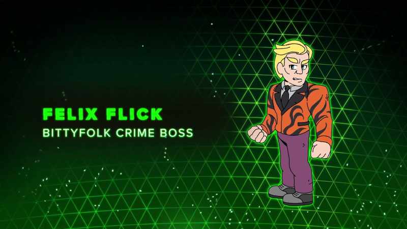 Felix flick is clean shaven, has this little, long