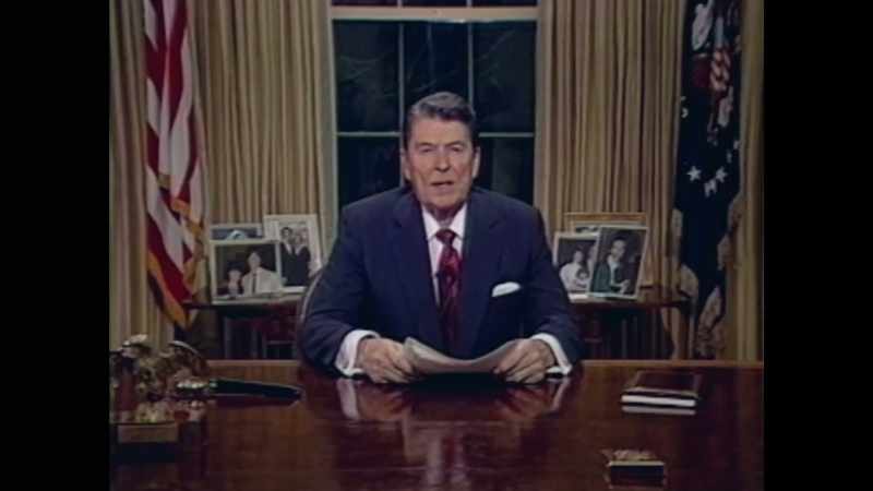 Fellow Americans, at seven o'clock this evening