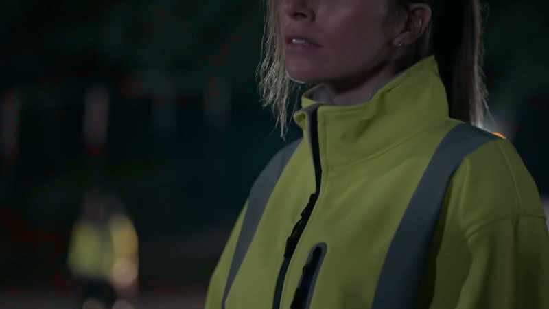 Female caucasian, emergency worker down