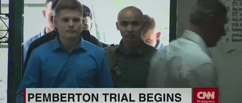 [Female Reporter] The U.S. serviceman accused