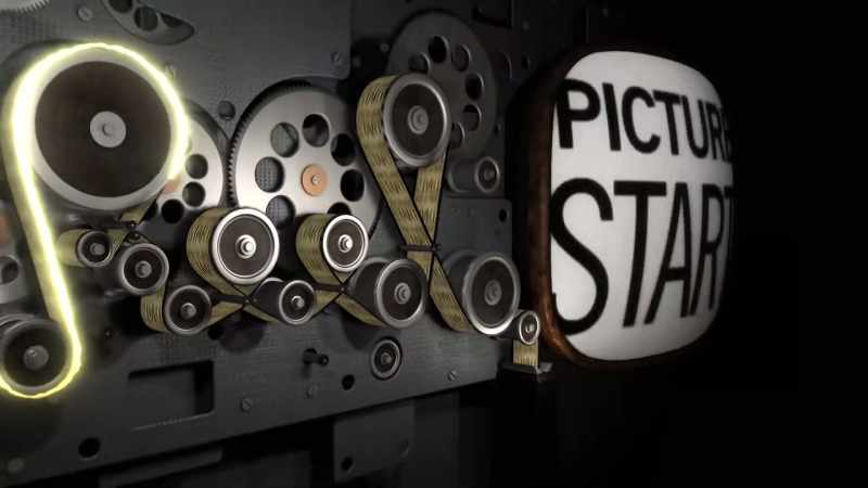(film reel rolling) (mysterious music)
