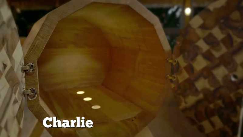 Finally, Charlie has designed an Art Deco-style drinks cabinet