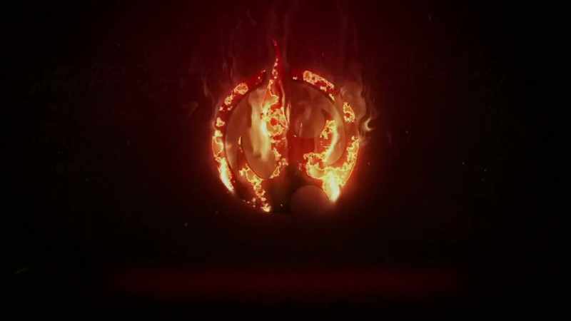 [fire burning]