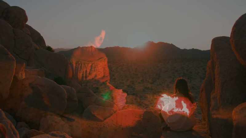 (fire crackles) (crickets chirp)