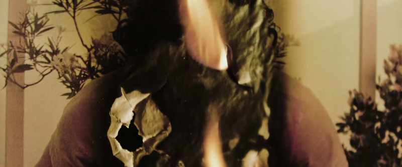 [fire crackling and roaring]