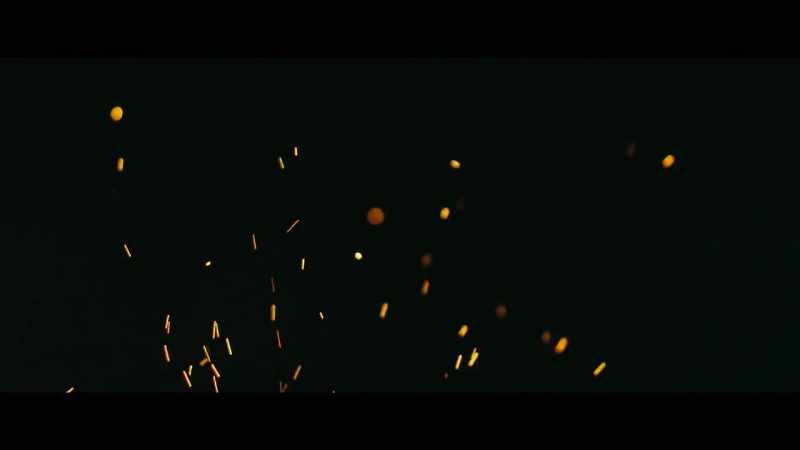 [fire crackling]