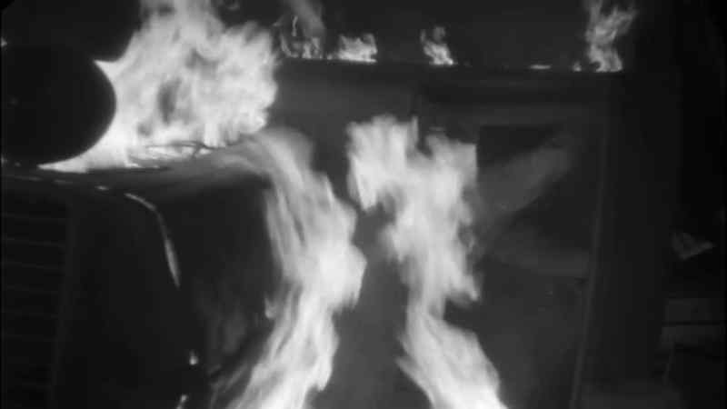 [fire crackling]