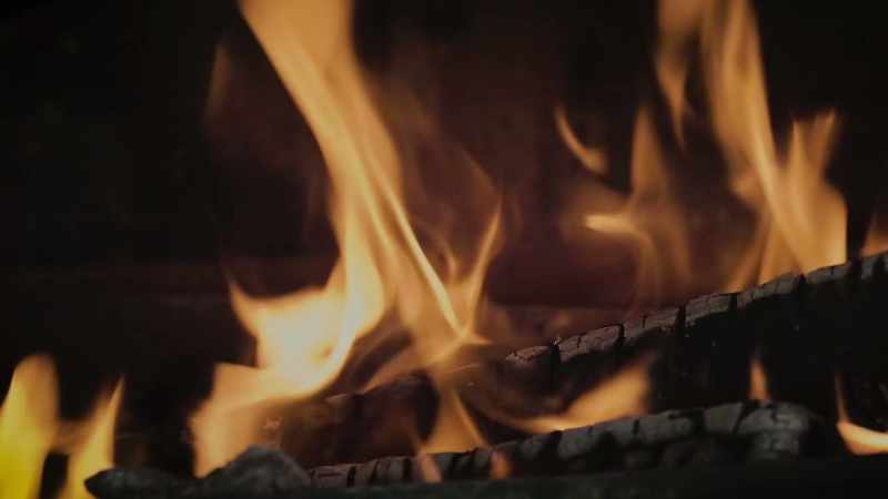 [fire crackling]