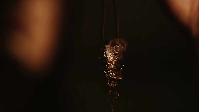 [fire crackling]