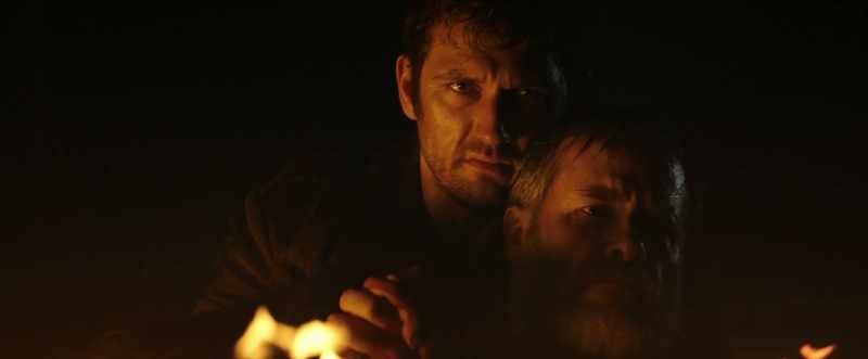(fire crackling)