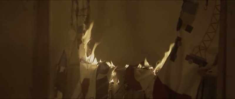 (fire roaring)