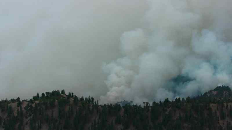 Fire, started by a strike of lightning