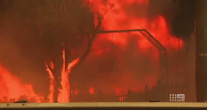 Firefighters had to stay to try to defend