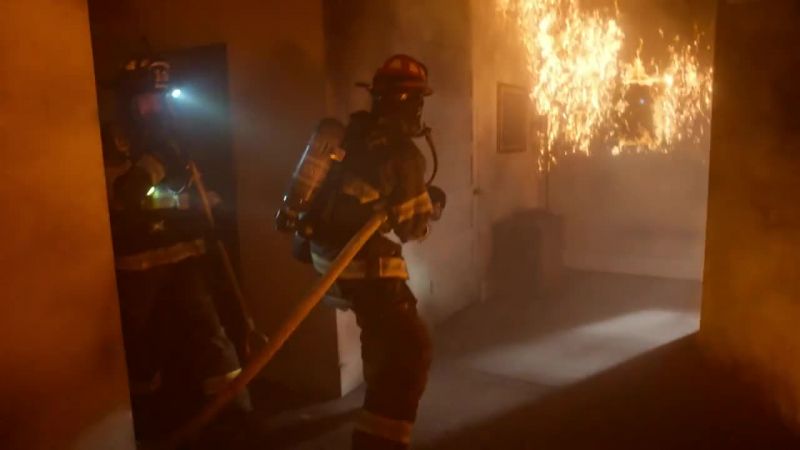 First floor is fully involved