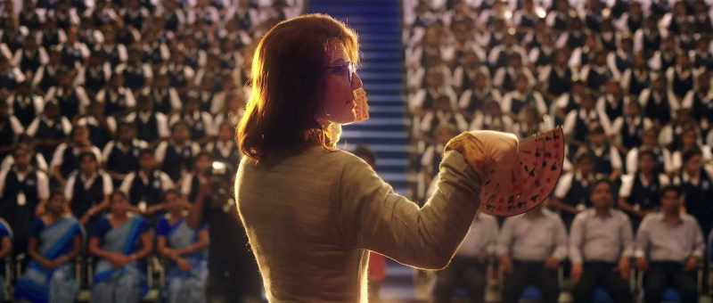 First, she impresses all the children with her magic show