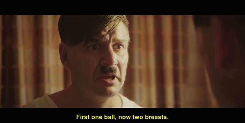 First one ball, now two breasts