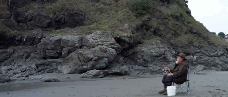 (fishing pole ticking) (Ben straining)