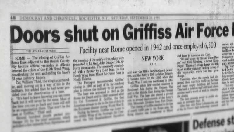 Five years earlier, we lost the air force base here