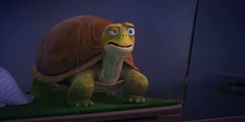 Fix your phone later. I'm a talking turtle. I picked you 'cause…